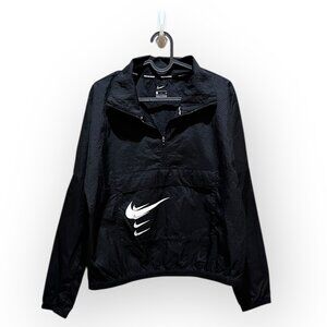 Nike Swoosh Run Half-Zip Womens Jacket Black/White